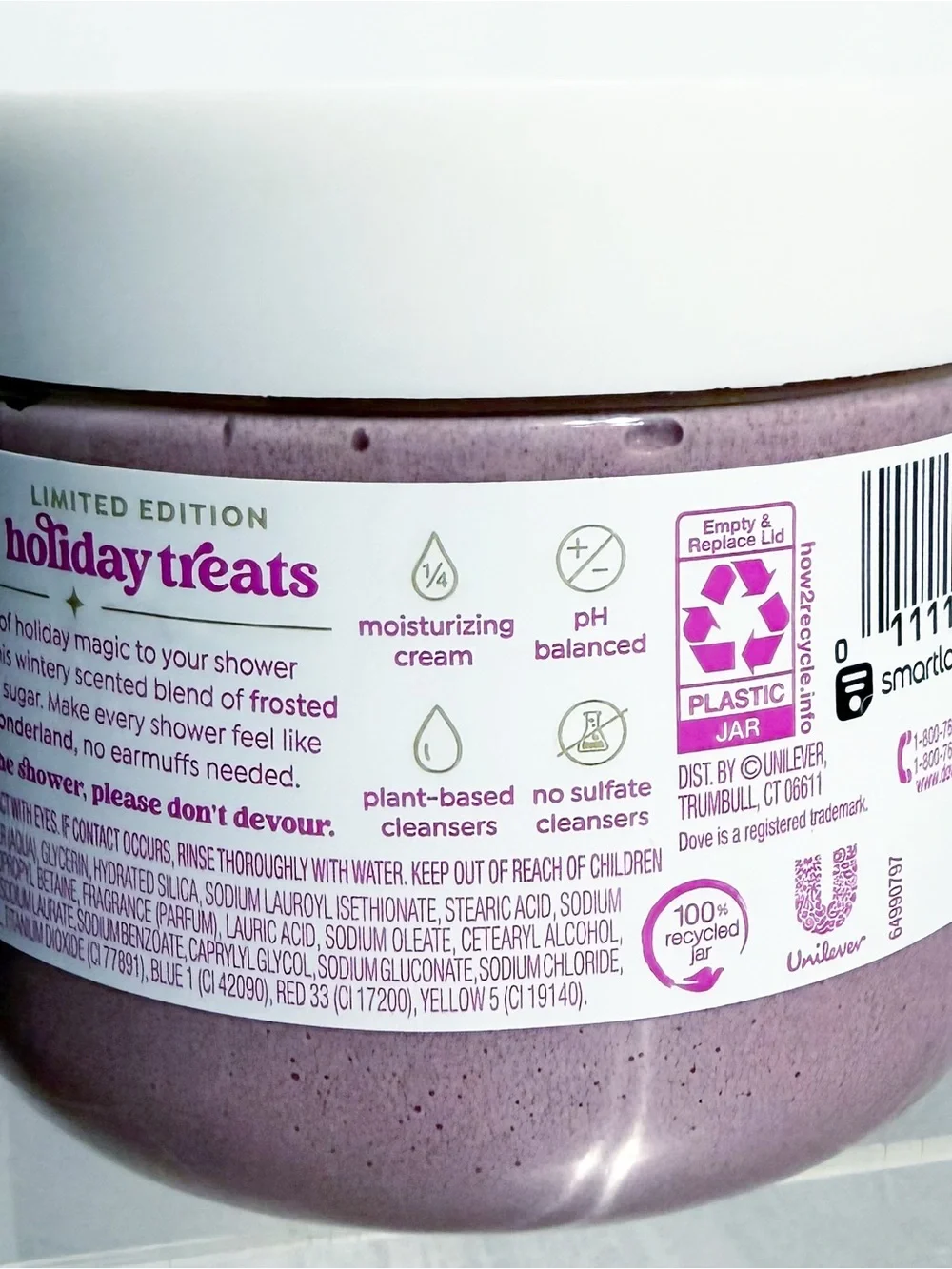 Dove FROSTED PLUM BERRY 15 oz Body Scrub ~ Limited Edition ~ NEW